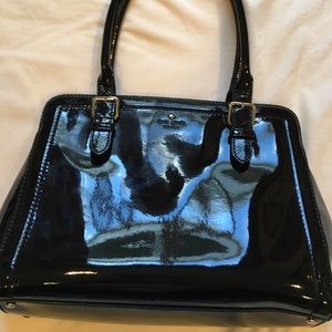 Patent leather black Kate Spade work bag